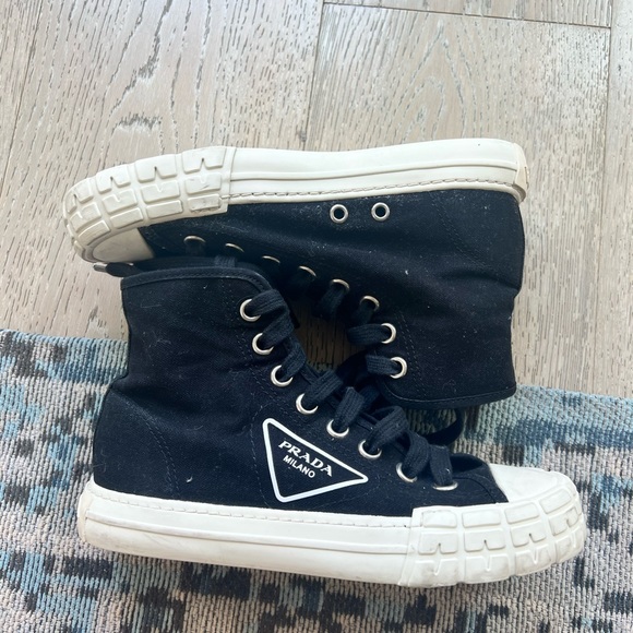 Prada high top sneakers size 5.5 - Picture 2 of 10